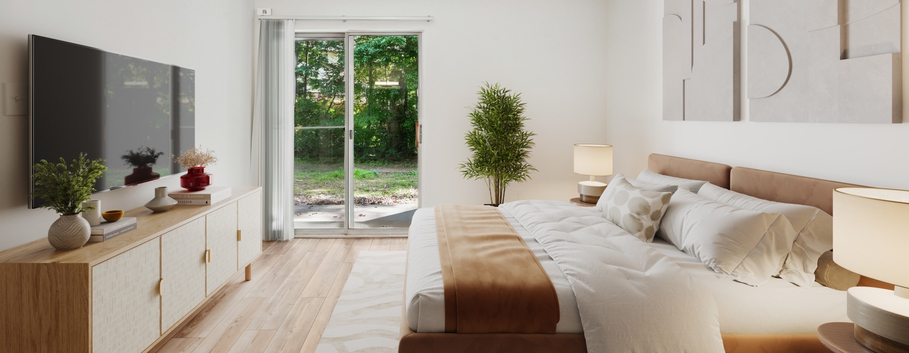 Bedroom with natural lighting