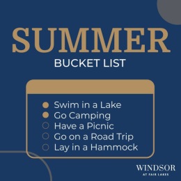 What's on your summer bucket list? ๐ Share your must-do activities!
#SummerGoals #WindsorAtFairLakes #BucketList #WindsorAtFairLakes #FairLakes #FairLakesVA #FairLakesLiving #FairLakesApartments #VirginiaLiving #VirginiaApartments #LuxuryLivingVirginia #WashingtonDC Instagram post from @windsorfairlakesapts on July 17, 2024 13:51:04pm