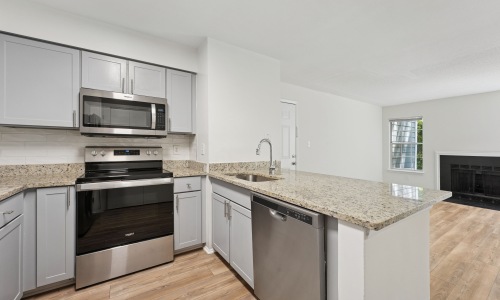 Kitchen with eat in breakfast bar Kitchen with eat in breakfast bar
